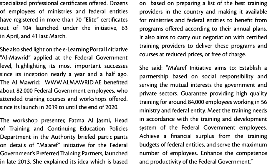 specialized professional certificates offered  Dozens of employees of ministries and federal entities have registered   